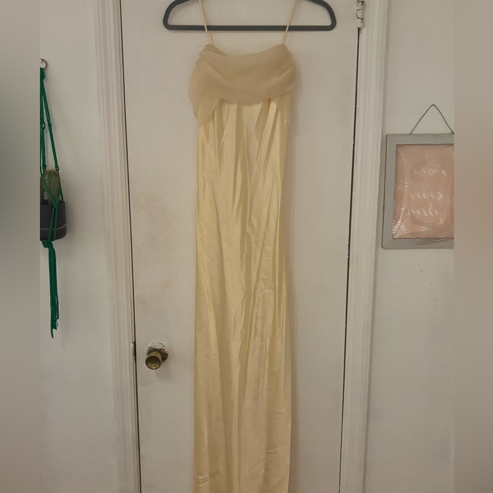 Pale Yellow Prom Dress